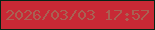 文字の大きさ：4、枠の色：012515、背景の色：c82935、文字の色：a96153 無料ブログパーツのブログ時計