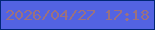 文字の大きさ：3、枠の色：012776、背景の色：5363e2、文字の色：9b717f 無料ブログパーツのブログ時計