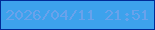文字の大きさ：1、枠の色：012b96、背景の色：3da2ec、文字の色：69a2eb 無料ブログパーツのブログ時計