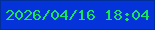 文字の大きさ：3、枠の色：012e97、背景の色：0533da、文字の色：18e262 無料ブログパーツのブログ時計