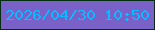 文字の大きさ：5、枠の色：012f10、背景の色：7a61c7、文字の色：0cbaff 無料ブログパーツのブログ時計
