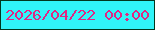 文字の大きさ：1、枠の色：01371e、背景の色：30f4f8、文字の色：df2684 無料ブログパーツのブログ時計