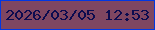 文字の大きさ：1、枠の色：0137e2、背景の色：7f4661、文字の色：0c0b4f 無料ブログパーツのブログ時計