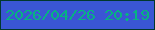 文字の大きさ：5、枠の色：01382d、背景の色：3a56d4、文字の色：06b382 無料ブログパーツのブログ時計