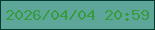 文字の大きさ：1、枠の色：01392c、背景の色：5da699、文字の色：369c3e 無料ブログパーツのブログ時計