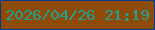 文字の大きさ：4、枠の色：013a8c、背景の色：8e4a08、文字の色：21a193 無料ブログパーツのブログ時計