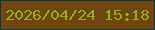 文字の大きさ：2、枠の色：013d42、背景の色：71460e、文字の色：96ab25 無料ブログパーツのブログ時計