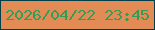 文字の大きさ：2、枠の色：013f4a、背景の色：e38b55、文字の色：329c59 無料ブログパーツのブログ時計