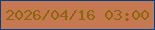 文字の大きさ：2、枠の色：014189、背景の色：c67951、文字の色：8a670c 無料ブログパーツのブログ時計