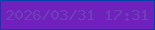 文字の大きさ：1、枠の色：0142a8、背景の色：6f20bd、文字の色：6e40b6 無料ブログパーツのブログ時計