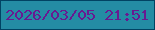 文字の大きさ：4、枠の色：014363、背景の色：248ca4、文字の色：681991 無料ブログパーツのブログ時計
