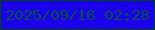 文字の大きさ：4、枠の色：014508、背景の色：1c01ed、文字の色：044e43 無料ブログパーツのブログ時計