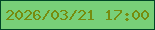 文字の大きさ：1、枠の色：014526、背景の色：78cf78、文字の色：768c0e 無料ブログパーツのブログ時計