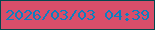 文字の大きさ：4、枠の色：01484e、背景の色：d84e6a、文字の色：0b7fc1 無料ブログパーツのブログ時計