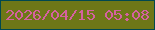 文字の大きさ：5、枠の色：01484f、背景の色：6e7717、文字の色：d561a0 無料ブログパーツのブログ時計