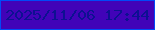 文字の大きさ：2、枠の色：0149f7、背景の色：4103b8、文字の色：0d1092 無料ブログパーツのブログ時計