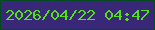 文字の大きさ：3、枠の色：014a20、背景の色：392777、文字の色：53e017 無料ブログパーツのブログ時計