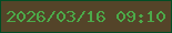 文字の大きさ：1、枠の色：014d25、背景の色：544429、文字の色：4caa49 無料ブログパーツのブログ時計