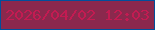 文字の大きさ：1、枠の色：014f9b、背景の色：8b284d、文字の色：c31b52 無料ブログパーツのブログ時計