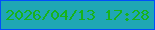 文字の大きさ：3、枠の色：014ffa、背景の色：1fa7b4、文字の色：17b31b 無料ブログパーツのブログ時計