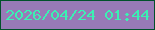 文字の大きさ：3、枠の色：01512b、背景の色：987ab7、文字の色：3bf1b3 無料ブログパーツのブログ時計