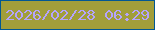 文字の大きさ：4、枠の色：015793、背景の色：a19e3a、文字の色：b4a4fd 無料ブログパーツのブログ時計