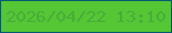 文字の大きさ：5、枠の色：015a73、背景の色：55c634、文字の色：48ad3a 無料ブログパーツのブログ時計