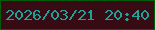 文字の大きさ：3、枠の色：015c0a、背景の色：360b14、文字の色：20a197 無料ブログパーツのブログ時計