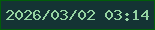 文字の大きさ：2、枠の色：015d0a、背景の色：143334、文字の色：95d4a2 無料ブログパーツのブログ時計