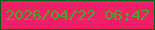 文字の大きさ：4、枠の色：016118、背景の色：f01d67、文字の色：4aa725 無料ブログパーツのブログ時計