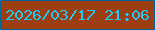 文字の大きさ：5、枠の色：016295、背景の色：9d3d12、文字の色：20c8f6 無料ブログパーツのブログ時計