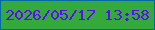 文字の大きさ：2、枠の色：0169a1、背景の色：34a93c、文字の色：5d0af9 無料ブログパーツのブログ時計