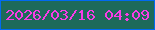 文字の大きさ：3、枠の色：016af1、背景の色：1d6a5a、文字の色：f93de7 無料ブログパーツのブログ時計