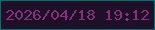 文字の大きさ：3、枠の色：017170、背景の色：1f102a、文字の色：8a307b 無料ブログパーツのブログ時計