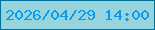 文字の大きさ：3、枠の色：01719c、背景の色：97d4dd、文字の色：089cef 無料ブログパーツのブログ時計