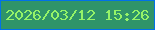 文字の大きさ：1、枠の色：0171e8、背景の色：2f9469、文字の色：95f368 無料ブログパーツのブログ時計