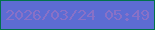 文字の大きさ：5、枠の色：01724b、背景の色：5d6cd3、文字の色：8871c7 無料ブログパーツのブログ時計
