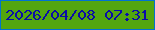 文字の大きさ：2、枠の色：0172d1、背景の色：53a60f、文字の色：0a0da7 無料ブログパーツのブログ時計