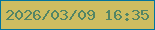 文字の大きさ：2、枠の色：01749e、背景の色：cdbd61、文字の色：538565 無料ブログパーツのブログ時計