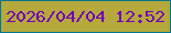 文字の大きさ：2、枠の色：01778c、背景の色：b5a83c、文字の色：7102b5 無料ブログパーツのブログ時計