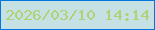文字の大きさ：4、枠の色：0177df、背景の色：c6e1e4、文字の色：b2d174 無料ブログパーツのブログ時計