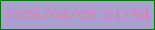 文字の大きさ：2、枠の色：017a04、背景の色：ab9fd0、文字の色：d782bc 無料ブログパーツのブログ時計