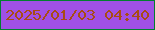 文字の大きさ：4、枠の色：017f2f、背景の色：a050e5、文字の色：a84c15 無料ブログパーツのブログ時計