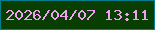 文字の大きさ：4、枠の色：017f90、背景の色：083e02、文字の色：f2a0f4 無料ブログパーツのブログ時計