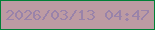 文字の大きさ：3、枠の色：018036、背景の色：bd9ba3、文字の色：9a83a9 無料ブログパーツのブログ時計