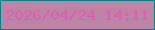 文字の大きさ：5、枠の色：01818a、背景の色：be84a5、文字の色：dd5db5 無料ブログパーツのブログ時計