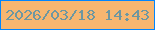 文字の大きさ：3、枠の色：0185fd、背景の色：f7b670、文字の色：6d97a1 無料ブログパーツのブログ時計