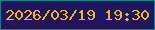 文字の大きさ：4、枠の色：018c80、背景の色：1e175b、文字の色：f9b322 無料ブログパーツのブログ時計