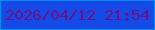 文字の大きさ：4、枠の色：018dec、背景の色：154ae9、文字の色：6b1086 無料ブログパーツのブログ時計
