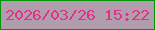 文字の大きさ：5、枠の色：01930a、背景の色：b19dab、文字の色：dd3489 無料ブログパーツのブログ時計